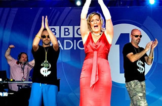 Chris Moyles & Camilla Ice on The Radio One Roadshow