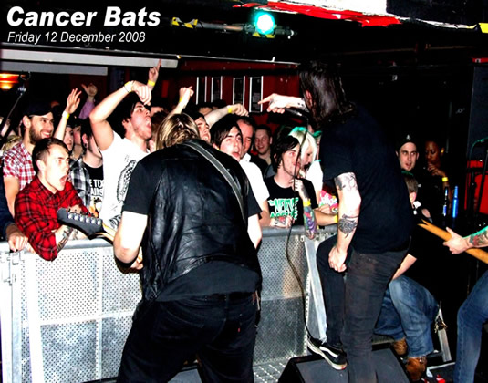 Toronto's hard rocking 'Cancer Bats' supported FFAF at Cardiff Uni and then came to B'fly to play another set!