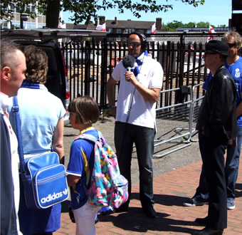 Across Wembley Way BBC Wales sent Jason Mohammad