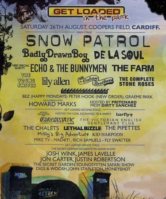 click here for the Get Loaded In The Park Cardiff website